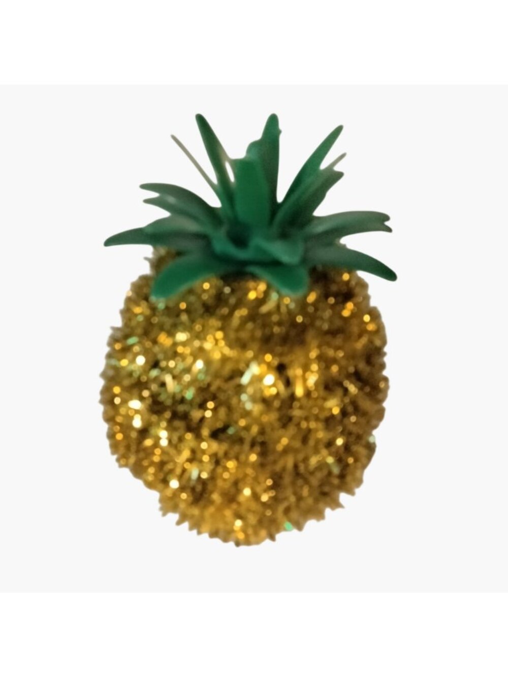 Tinsel Pineapple Decoration Gold Green Tropical Party Decoration Luau Tiki Lot 3 - Picture 4 of 9